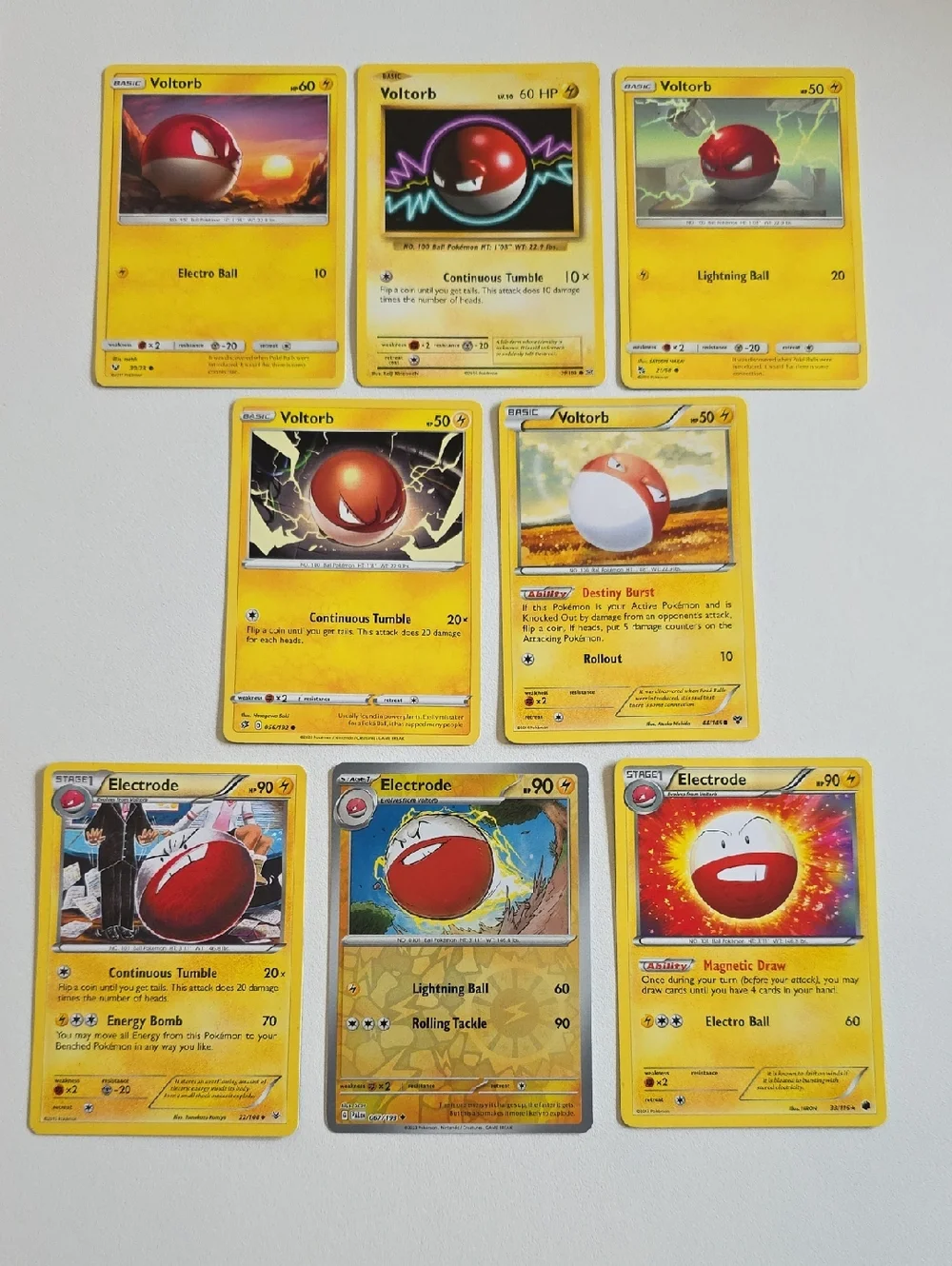 Pokemon Electrode And Voltorb Cards